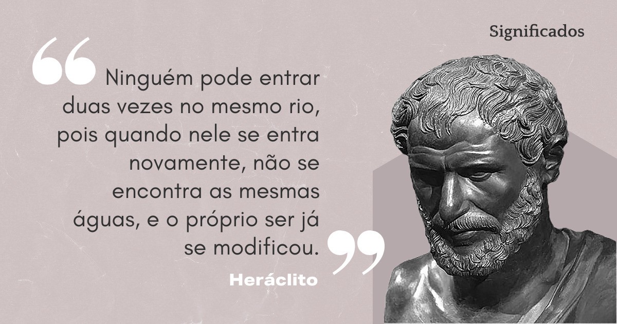 Frase de Heráclito sobre impermanência